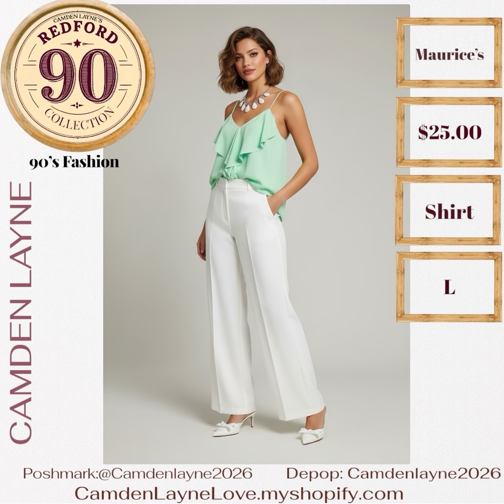 Maurices Light Green Sleeveless Blouse